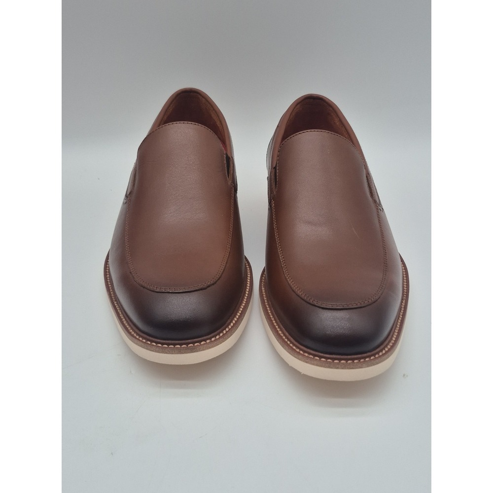 Stacy Adams Wellington Chocolate Smooth Leather Moc Toe Loafer (USA Men Size 7M) - Picture 2 of 12